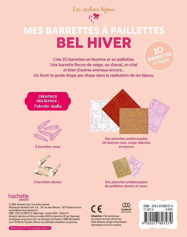 Mes barrettes à paillettes : Bel hiver ; 10 bijoux à créer