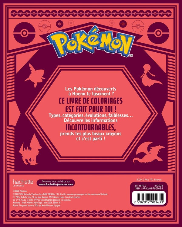 Pokémon : Pokédex à colorier Hoenn