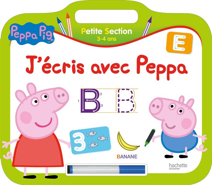 J'écris avec Peppa ; petite section ; ardoise ; 3/4 ans