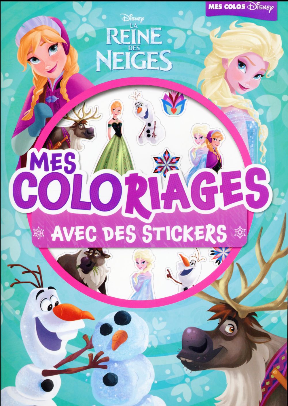 La Reine des Neiges : mes coloriages avec des stickers