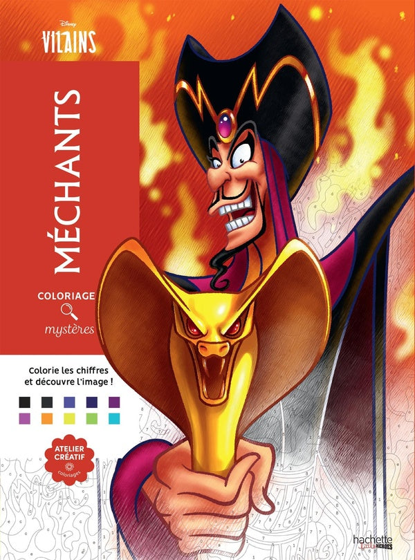 Art-thérapie ; Coloriages mystères : Disney vilains : méchants