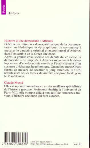 Histoire d'une démocratie : Athènes, des origines à la conquête macédonienne