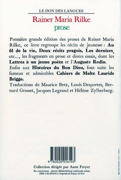 Oeuvres Tome 1 ; prose