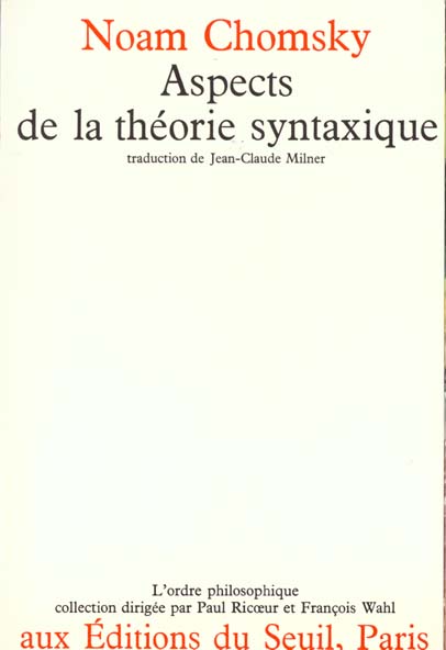 Aspects de la theorie syntaxique