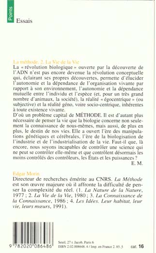 La méthode Tome 2 ; la vie de la vie
