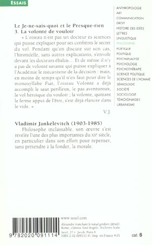Le je-ne-sais-quoi et le presque-rien Tome 3 : la volonté de vouloir