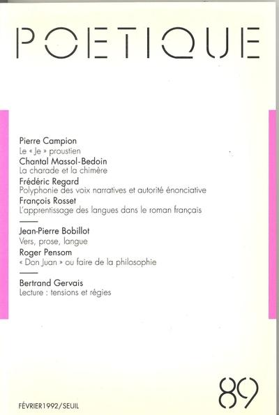 POETIQUE n.89