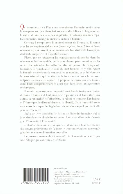 La méthode Tome 5 ; l'humanité de l'humanité