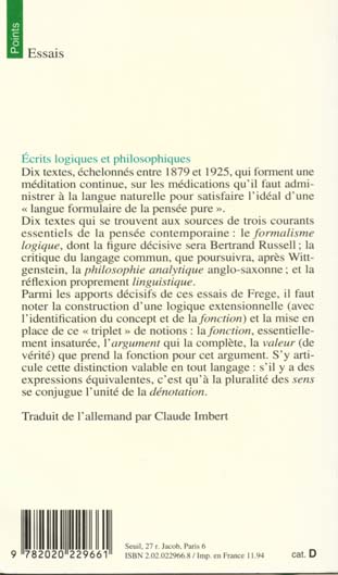 Ecrits logiques et philosophiques