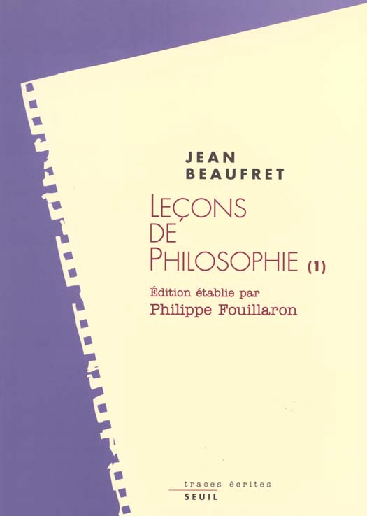 Lecons de philosophie - philosophie grecque. le rationalisme classique