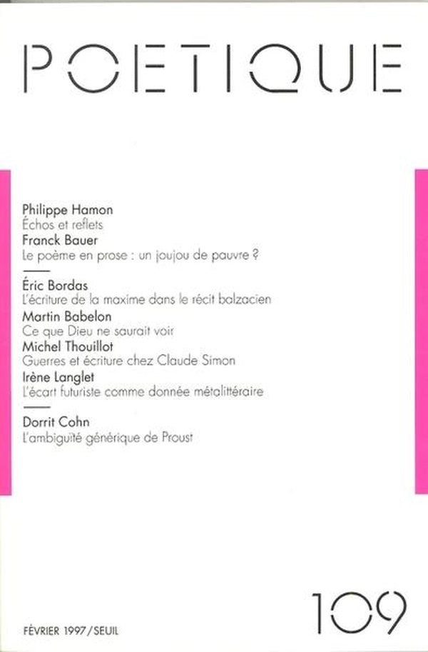 Poetique, n 109 - flash vidéo