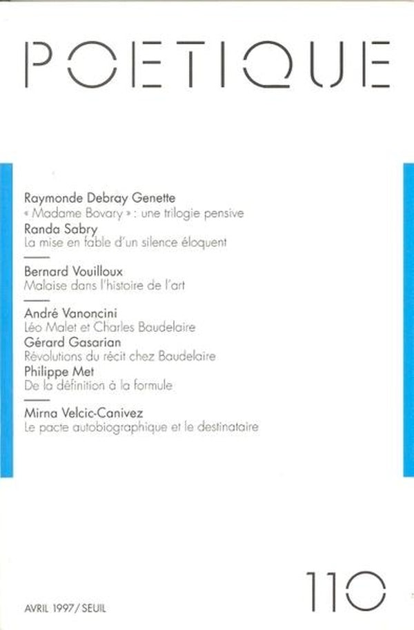 Poetique, n  110