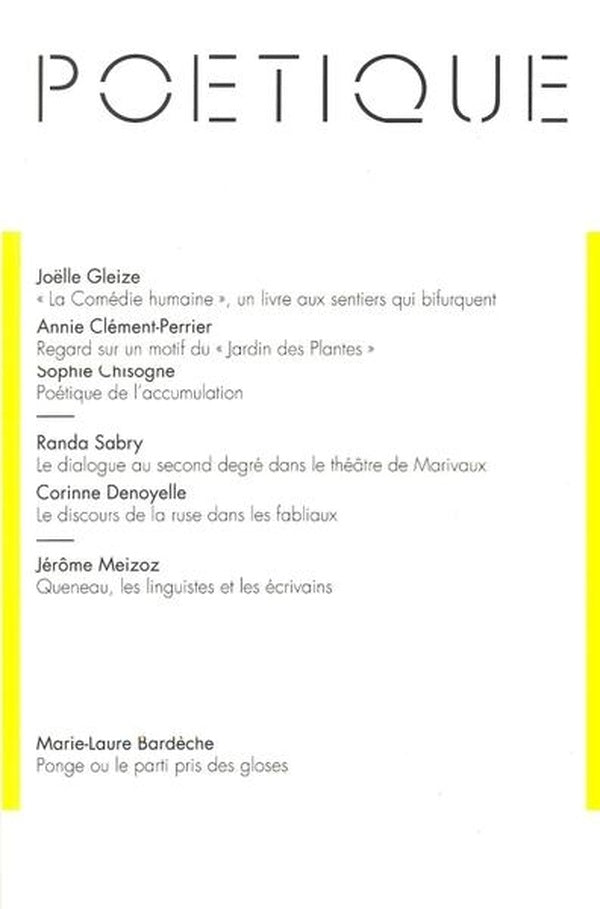 Poetique, n  115