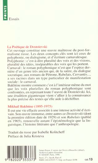 La poétique de Dostoïevski