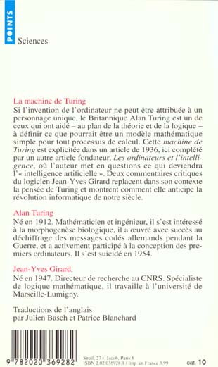 La machine de Turing