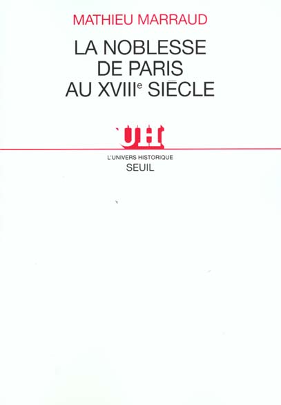 La noblesse de paris au xviiie siecle