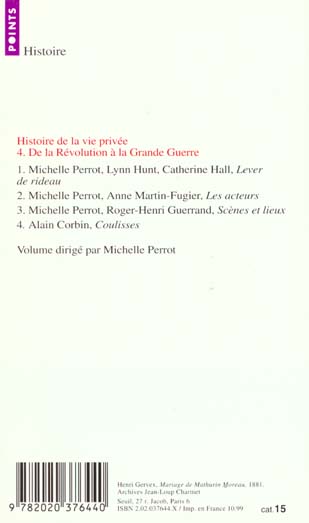 Histoire de la vie privée Tome 4 : De la Révolution à la Grande Guerre