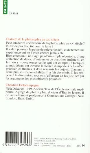 Histoire de la philosophie au xxe siecle - nouvelle edition