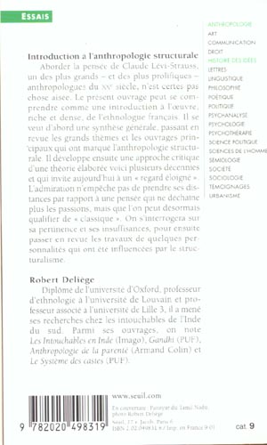 Introduction a l'anthropologie structurale. levi-strauss aujourd'hui