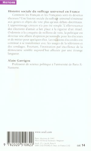 Histoire sociale du suffrage universel en france (1848-2000)