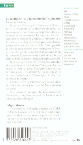 La méthode Tome 5 : L'humanité de l'humanité