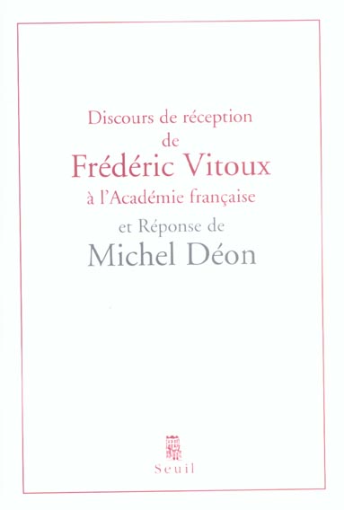 Discours de reception a l'academie francaise et reponse - flash vidéo