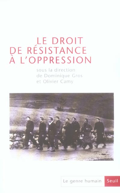 Le genre humain n.44 : le droit de résistance à l'oppression