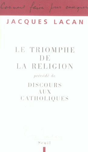 Le triomphe de la religion, précédé de Discours aux catholiques