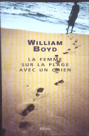 Femme sur la plage avec un chien (la)