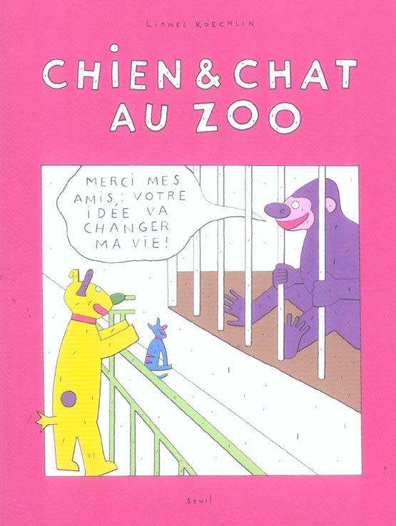 Chien et chat au zoo