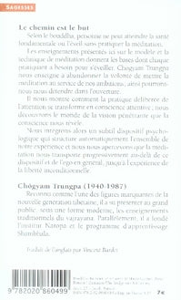 Le chemin est le but ; manuel de base de méditation bouddhique