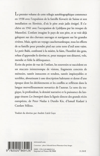 Les immigrés Tome 1 ; l'enfant de l'exil