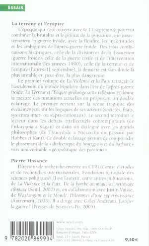 La violence et la paix Tome 2 ; la terreur et l'empire