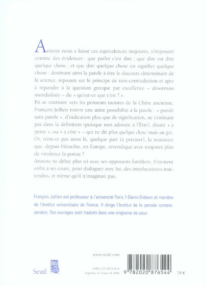 Si parler va sans dire ; du logos et d'autres ressources