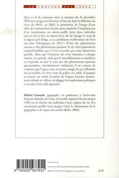 L'homme spatial : La construction sociale de l'espace humain