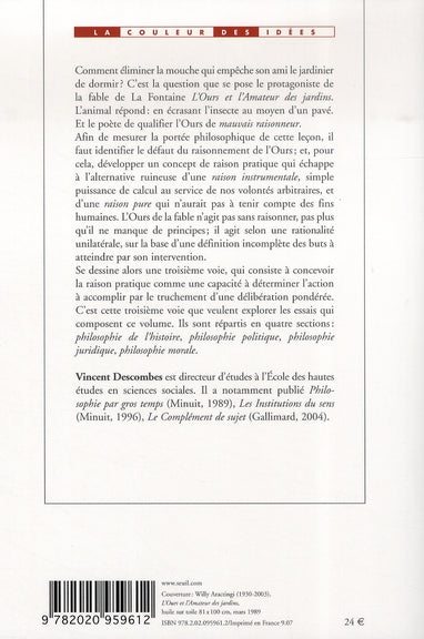 Le raisonnement de l'ours et autres essais de philosophie pratique