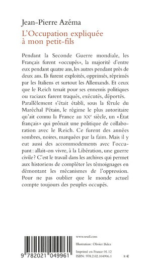 L'Occupation expliquée à mon petit- fils
