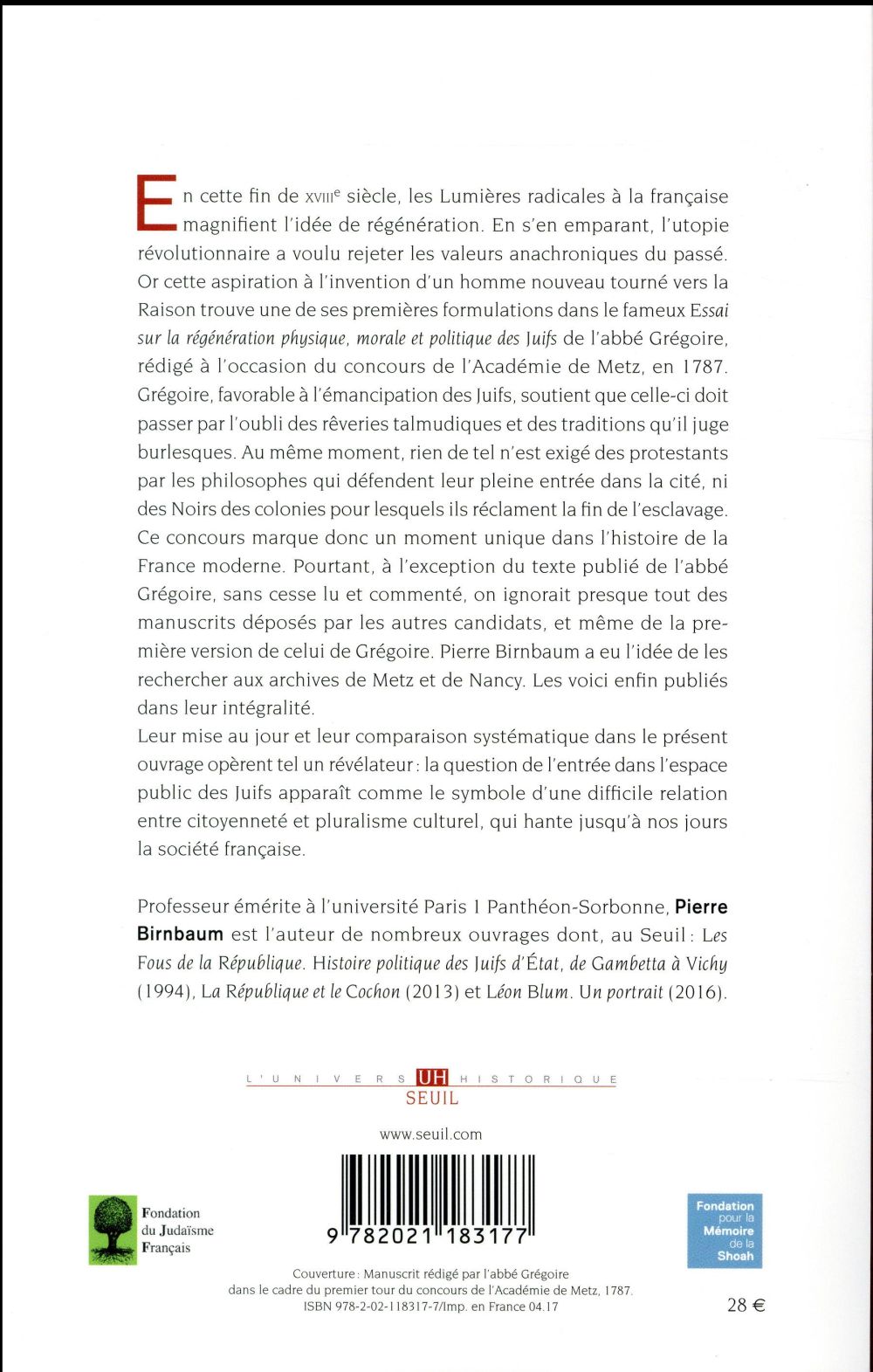 « est-il des moyens de rendre les juifs plus utiles et plus heureux ? » ; le concours de l'académie de Metz, 1787