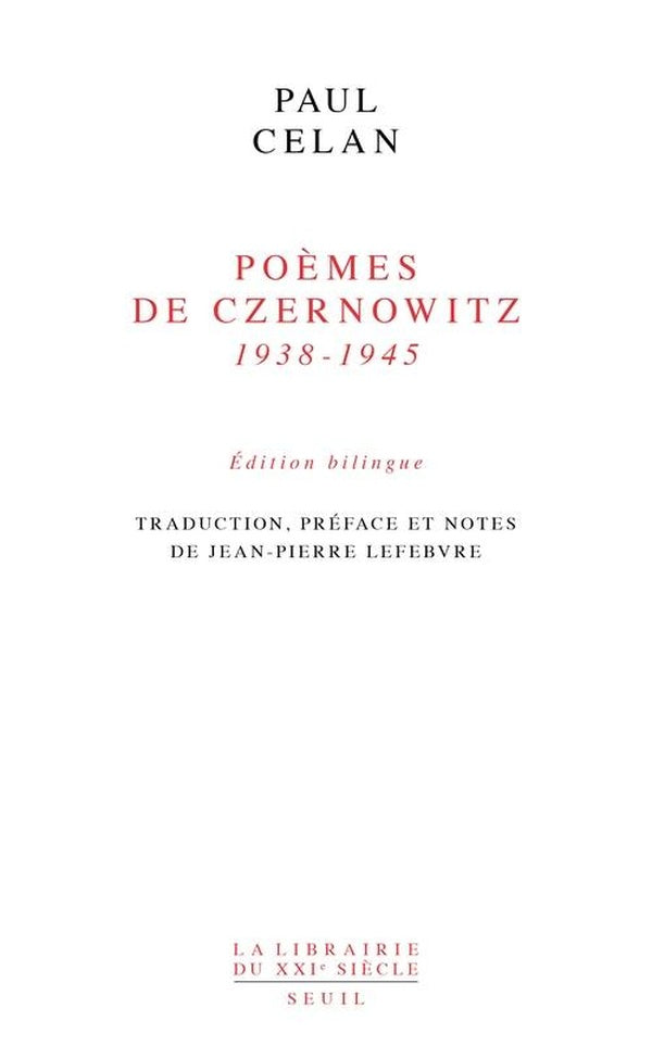 Poèmes de Czernowitz (1938-1945)