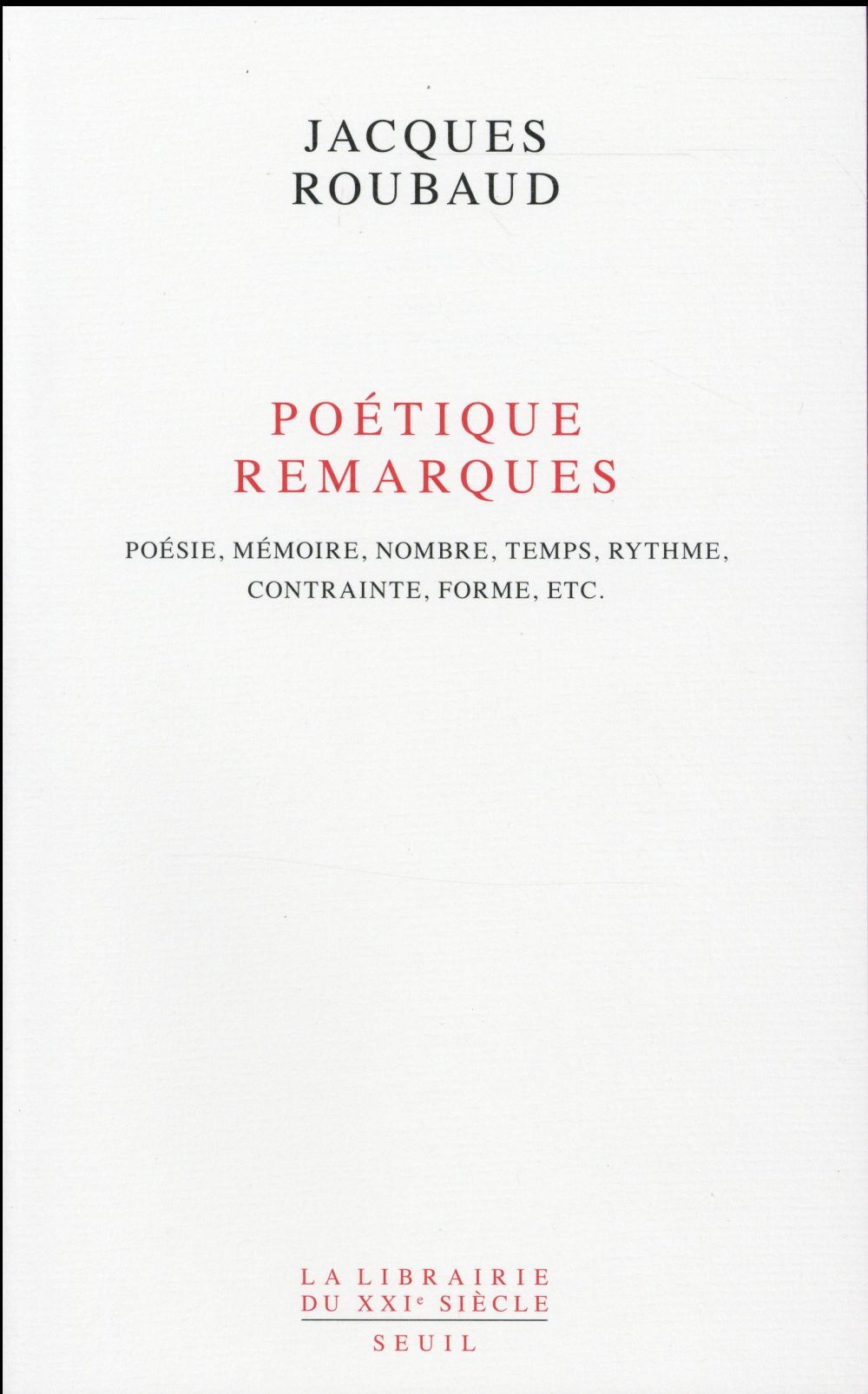 Poétique ; remarques