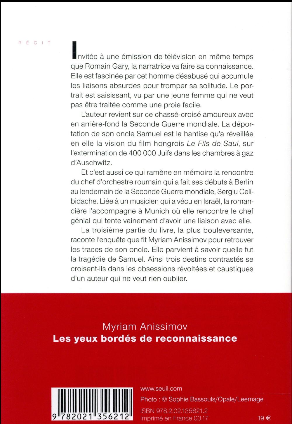Les yeux bordés de reconnaissance