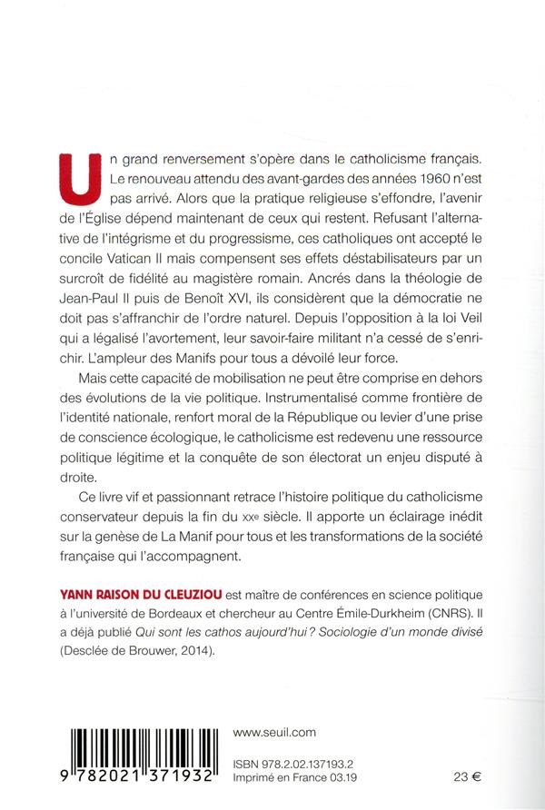 Une contre-révolution catholique ; aux origines de la Manif pour tous
