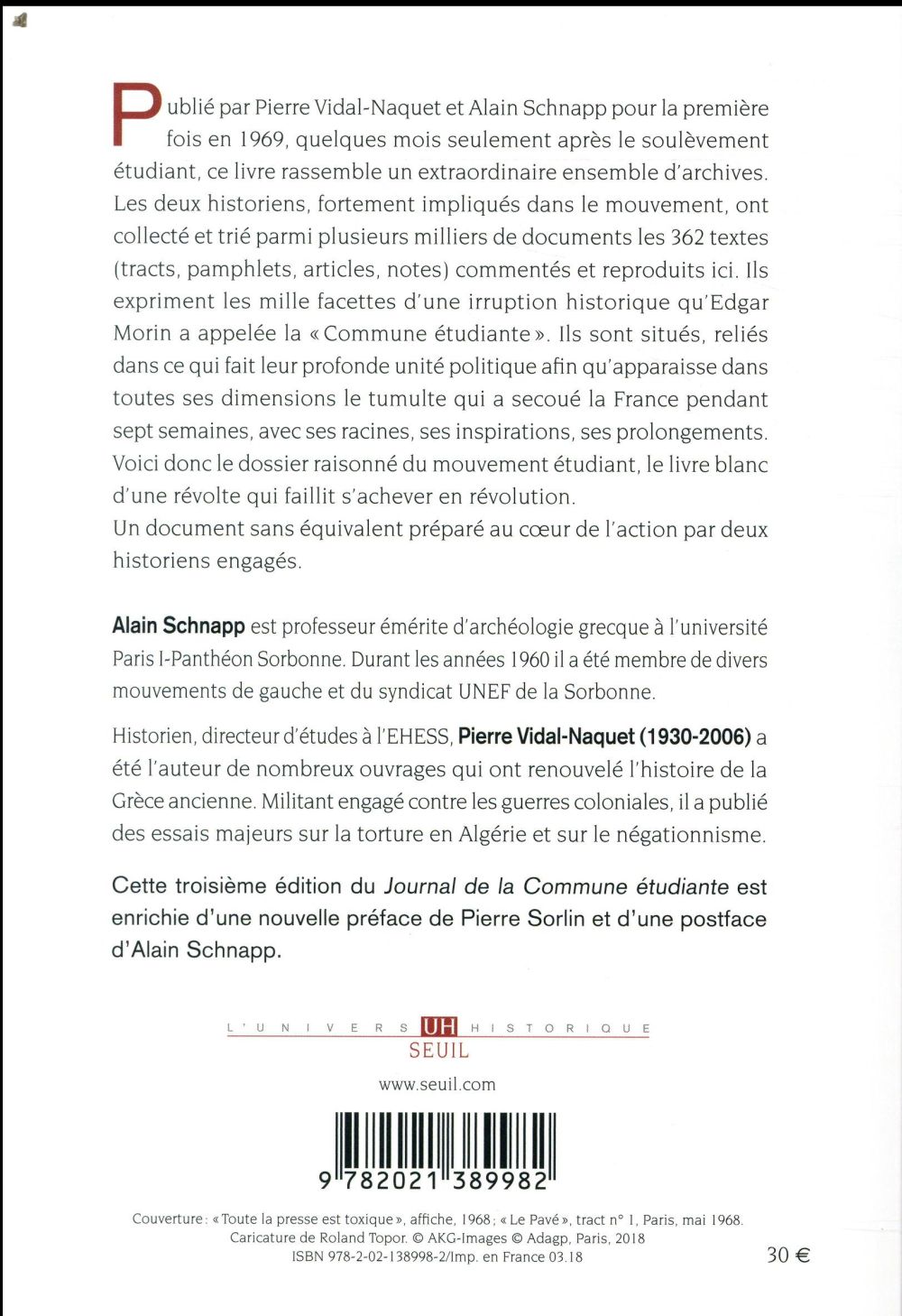 Journal de la commune étudiante ; textes et documents, novembre 1967-juin 1968