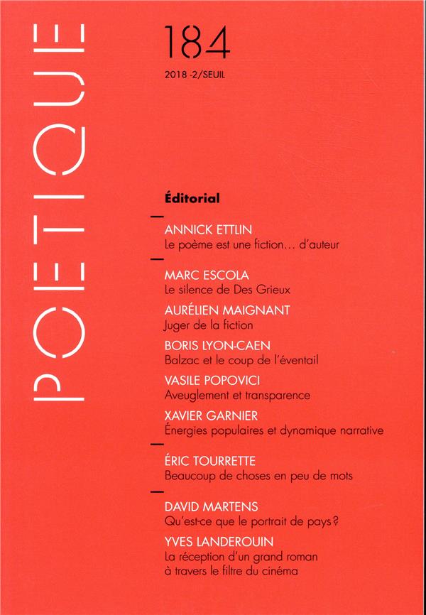 Revue poétique n.184