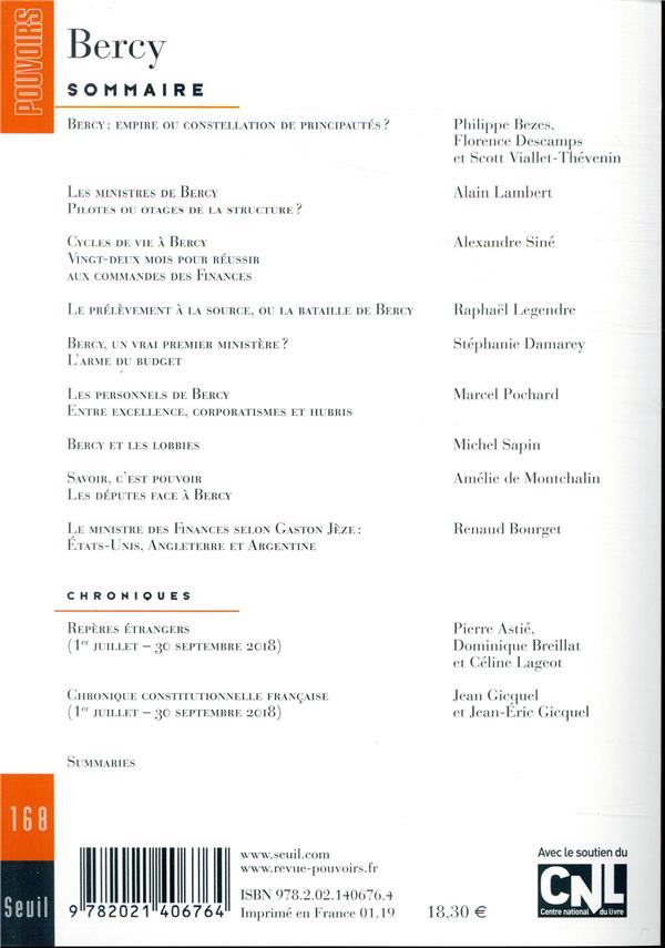 Pouvoirs n.168 : Bercy