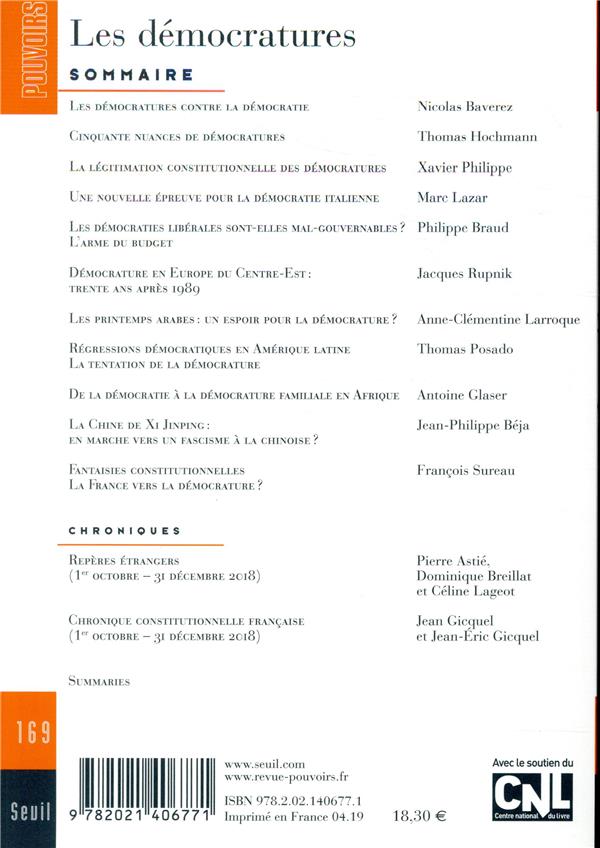 Pouvoirs n.169 : les démocratures