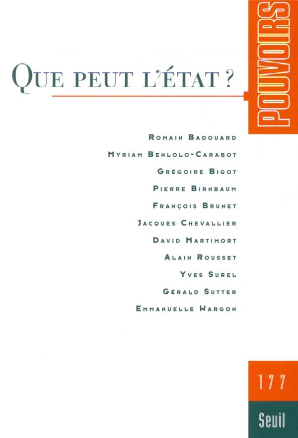 Pouvoirs n.177 : que peut l'Etat ?