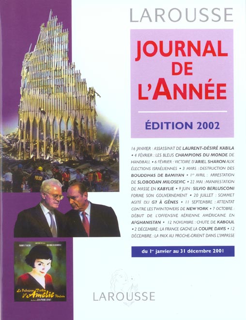 Journal de l'annee 2002 ; edition reliee