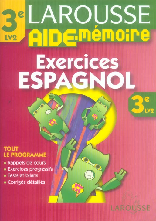 Espagnol ; LV2 ; 3ème ; cahier d'exercices