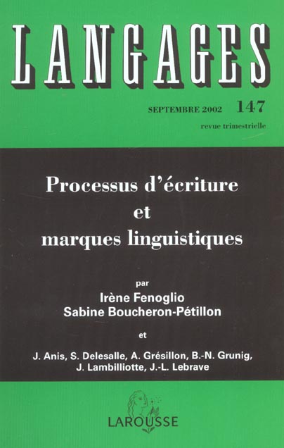 REVUE LANGAGES n.147
